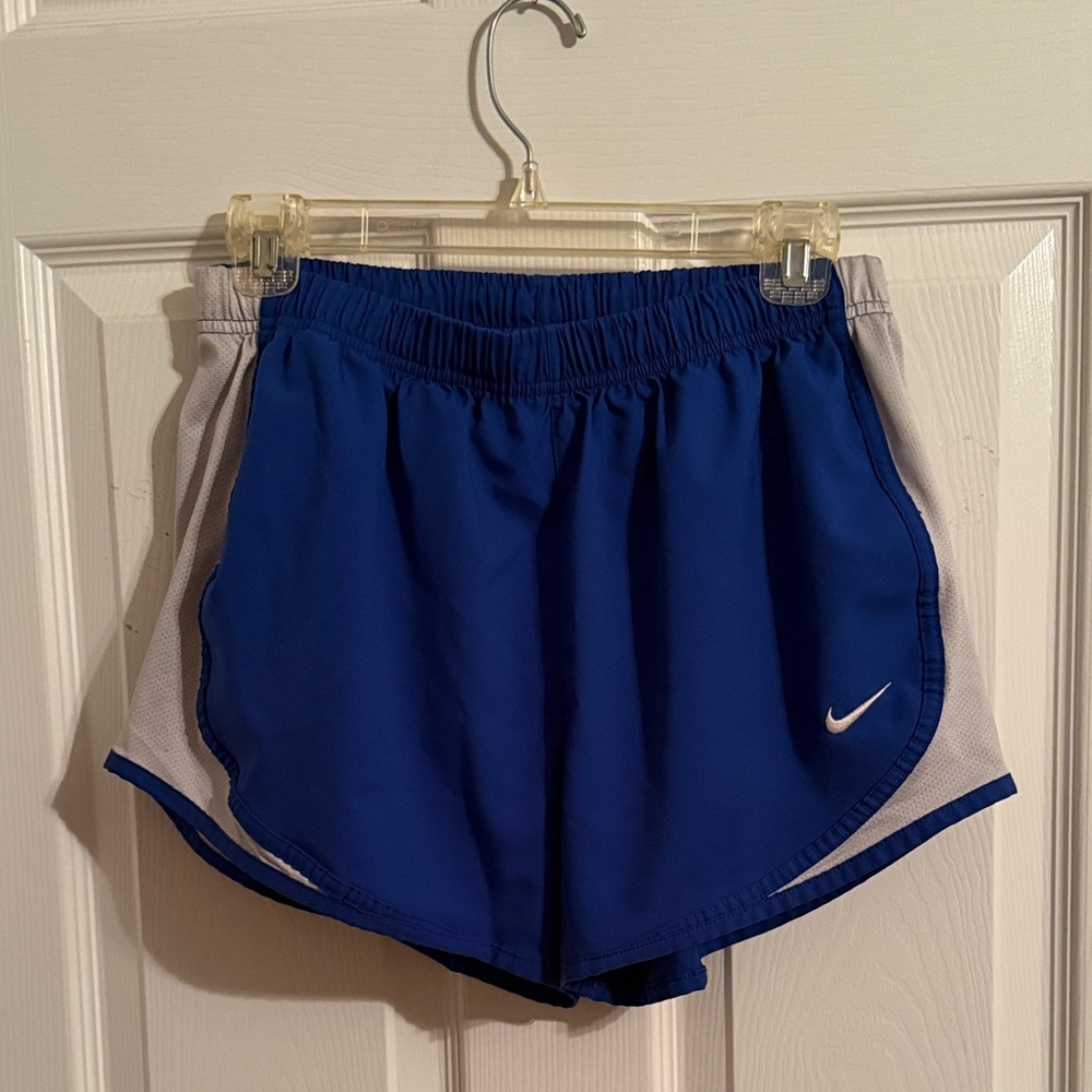 Nike Women's Athletic Shorts in Blue and Gray